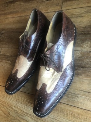 Vintage Retro Giorgio Brutini shoes, square, toe wing tip size 15m