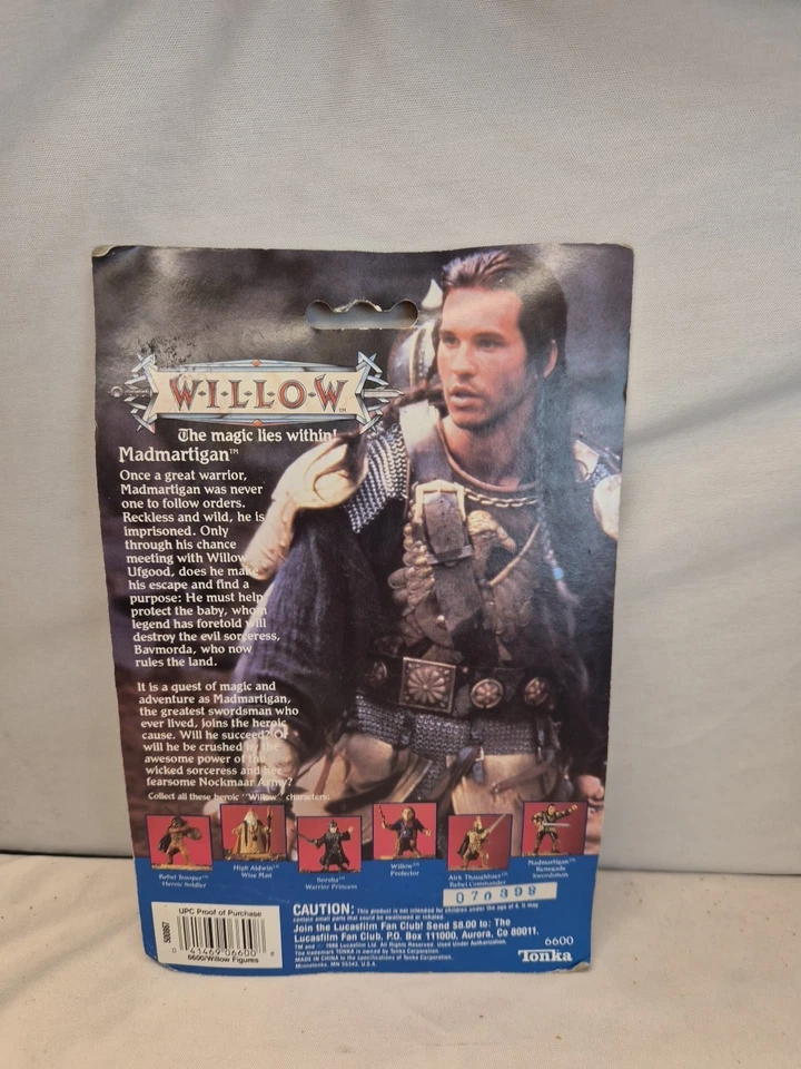 Figura de acción Tonka Willow Madmartigan 1988, heroico espadachín Foto 2 de 2