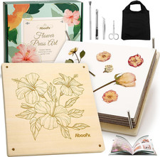 Flower Press Kit, Craft Kits 11"X11" 10 Layers Wooden Flower Pressing Kit for Cr