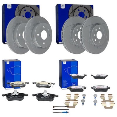 ATE PowerDisc BREMSSCHEIBEN + BELÄGE passend für OPEL ASTRA H Limo Kombi GTC TT