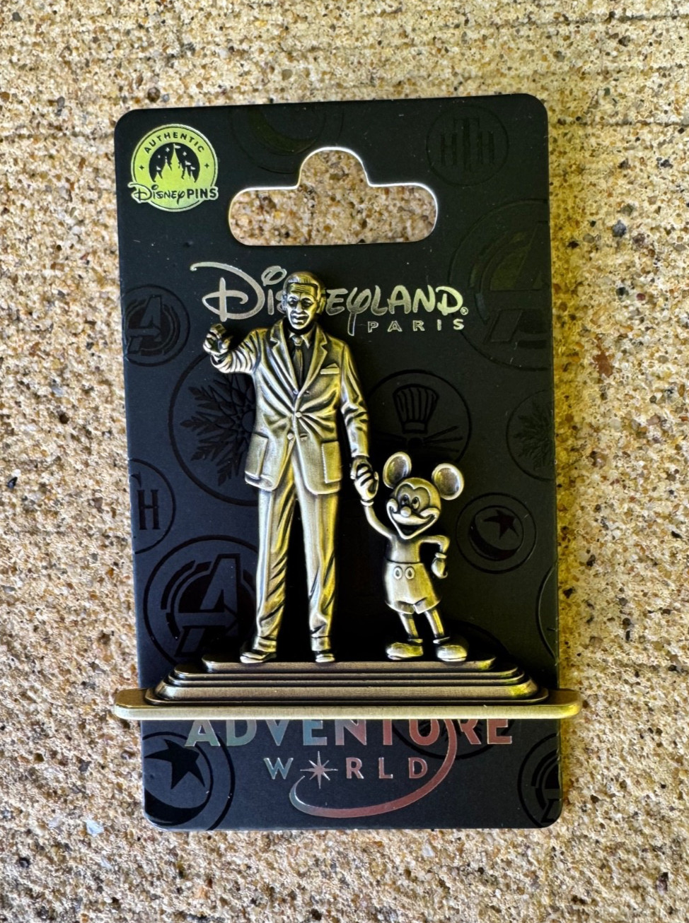 ❌ Walt & Mickey Mouse Pin - Disneyland Paris - Disney Adventure World