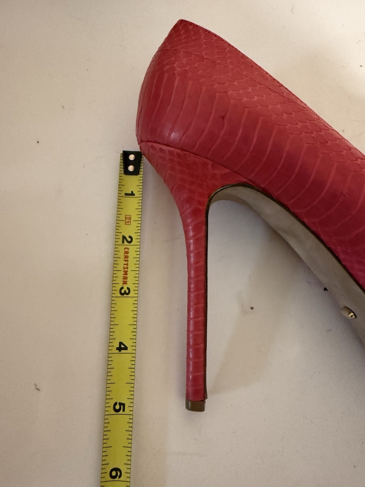 Sergio Rossi Pink Python Round Toe Platform Pumps… - image 7