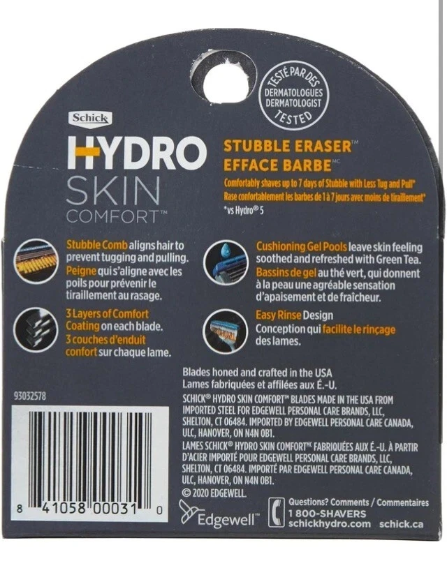 Borrador de barba Schick Hydro Skin Comfort paquete de 6 quilates nuevo Foto 2 de 3
