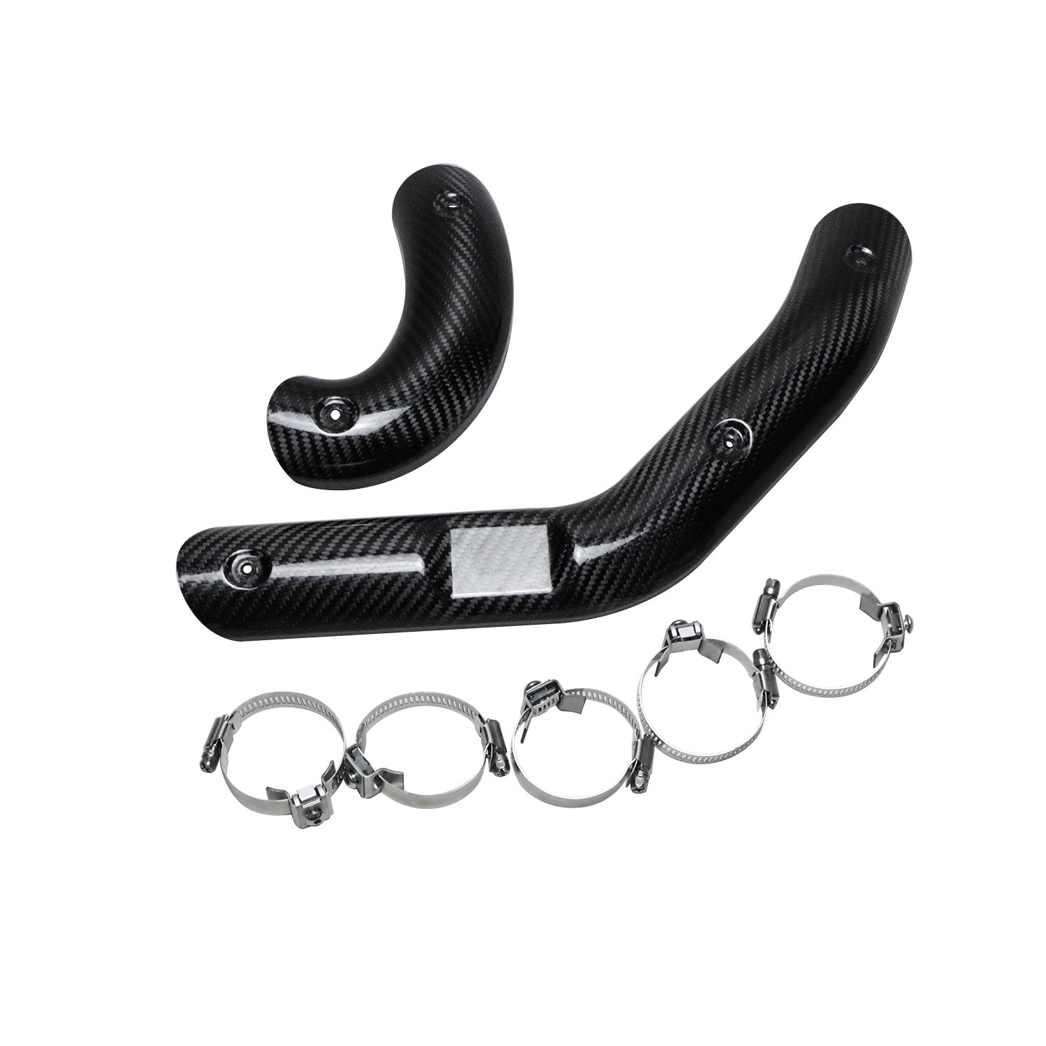 Carbon Fiber Heat Shield Fits for 18-24 Softail POWERJAMES 2 into 1 Exhaust Pipe