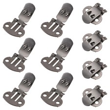 14mm x 25mm Shoe Clips Flat Blank Shoe Clips Shoe Supplies Black 10Pcs