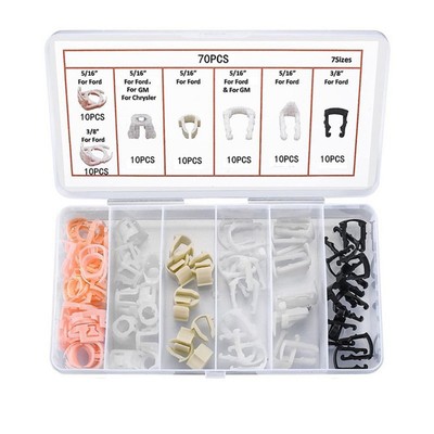 Secure and Efficient Fuel Line Connections with Nylon Retainer Clips for Ford