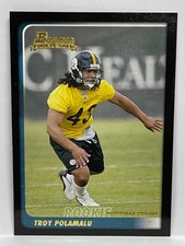 2003 Bowman Rookie Card - Troy Polamalu #257 (RC) Steelers HOF. rookie card picture