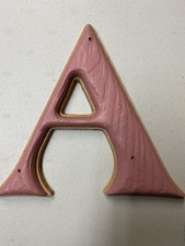 Vintage 7" Decorative Letter "A" Gerber Industries Wood Grain