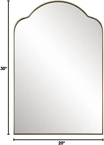 Sidney Arch Mirror in Stainless Steel and MDF - Elegant Home Decor - Picture 6 of 6