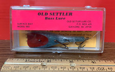 Vintage Old Settler Bass Lure Model 003 In Original Box With Instruction Insert
