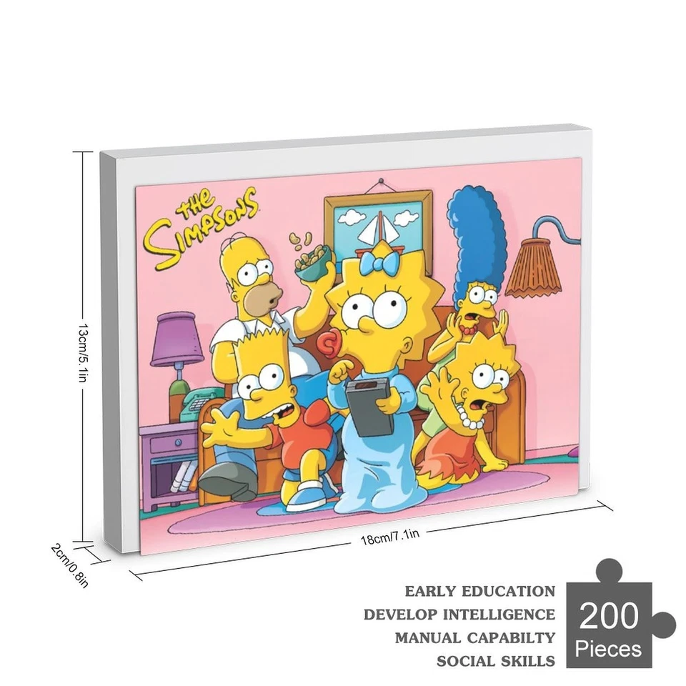 The Simpsons Jigsaw Puzzle 35/70/120/200/300/500/1000 Piece Gift for Boys Girls - Image 4 of 4