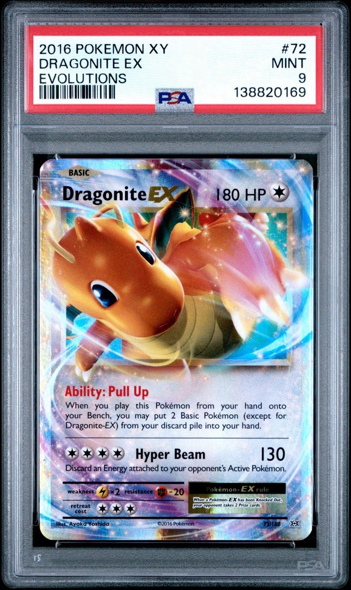 2016 Pokemon XY Dragonite EX Evolutions Card PSA 9 | eBay
