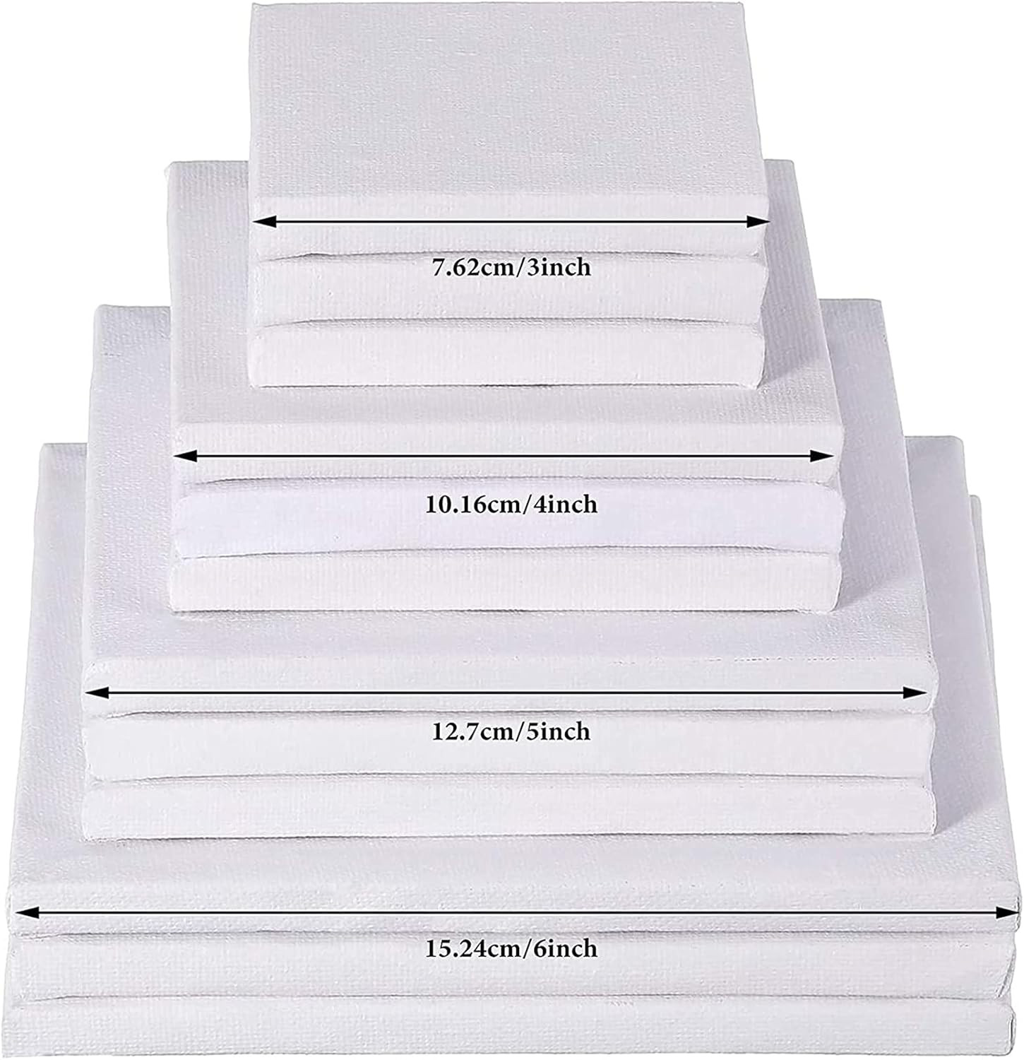 Assorted Mini Stretched Canvas - 12 Pcs, Small Square Paint Canvas for Christmas