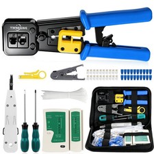 RJ45 Crimp Tool Kit Pass Through Cat5 Cat5e Cat6 Crimping Tool Kit Set 207 