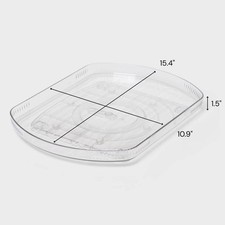 Fridge Rectangular Lazy Susan Turntable Organizer