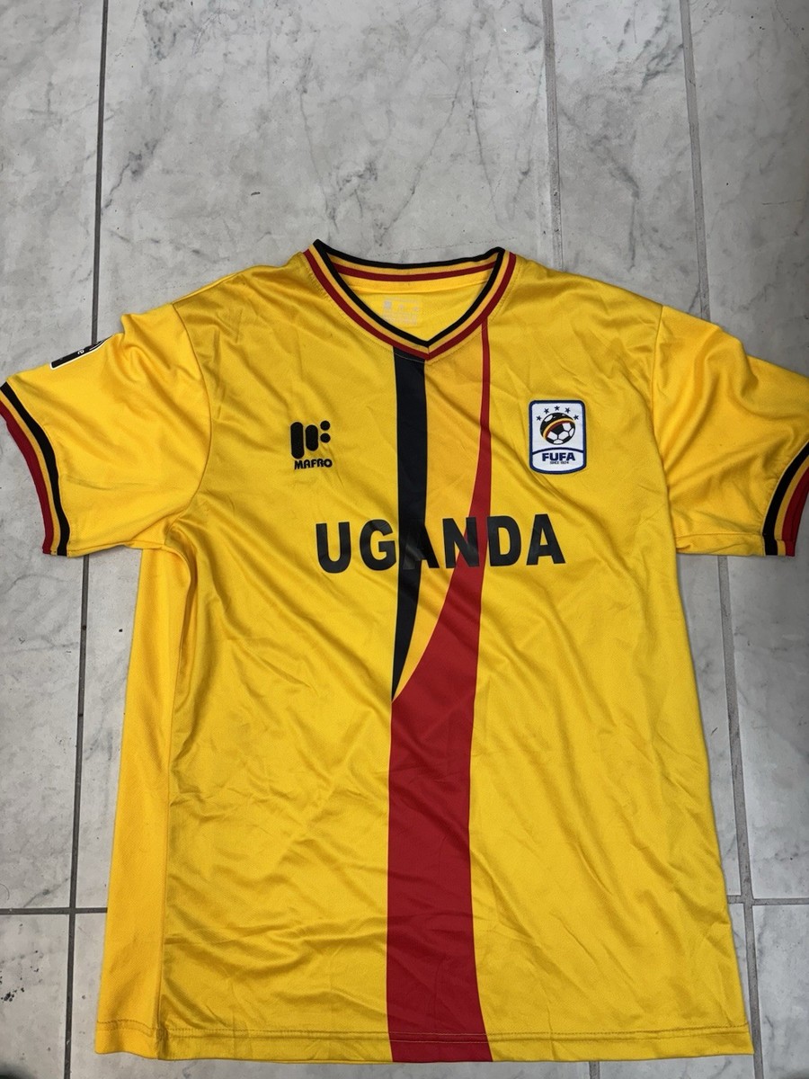 Uganda Soccer Jersey FUFA Yellow Red Black Large 2XL Football