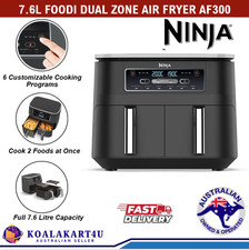 Ninja Air Fryer Large Twin Baskets Dual Cooking Airfyer Machine Frying 1750w New
