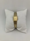 Vtg Seiko Ladies 13mm Dress Watch Gold Tone Tank Dial 6” 2E20-5139 -RUNS