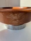 Vintage Hellerware Salad Bowl Set Danish Modern Style Wood Chrome MCM Boho — photo 7