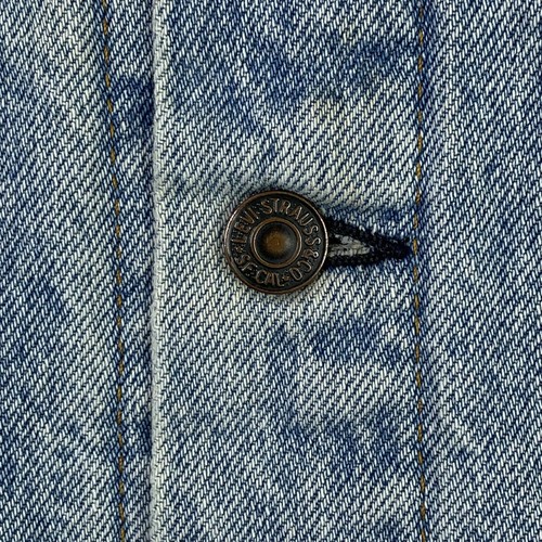 Vintage Levis Denim Jacket Mens Large Blue Trucker Type III USA 90s 70507-0214 by Levi's, Size L, $62.99 - Photo 8