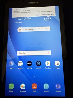 8'' AT&T SAMSUNG GALAXY TAB E, SM-T377A 4G LTE Wi-Fi TABLET 16gb EUC