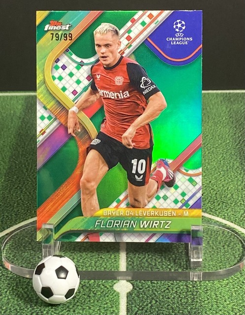 Florian Wirtz Green Refractor /99 Bayer Leverkusen 2024-25 Topps Finest