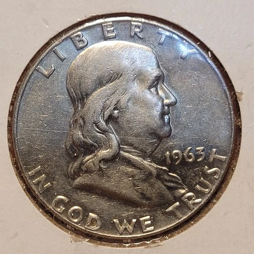 1963 Franklin 90% Silver Half Dollar AU
