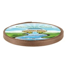 Country Brook Design® 1/2 Inch Classic Bronze Polypro Webbing, 25 Yards