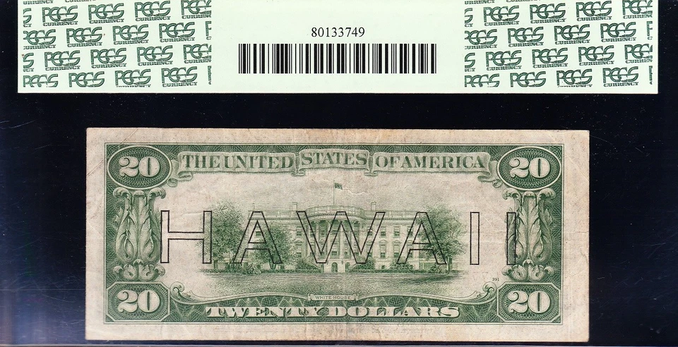 VERY NICE Bold & Crisp VF+ 1934 A $20 HAWAII Federal Reserve Note! PCGS 25 PPQ! - Image 3 of 3