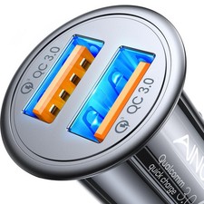 Super Fast Car Charger USB Car Charger Adapter 45W All Metal Cigarette Lighte...