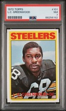 1972 Topps L.C. Greenwood Rookie Card - RC - Pittsburgh Steelers - PSA 7 !!!. rookie card picture