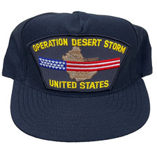 Vintage Operation Desert Storm Hat Cap Snapback Made In USA Military Army 90s BO
