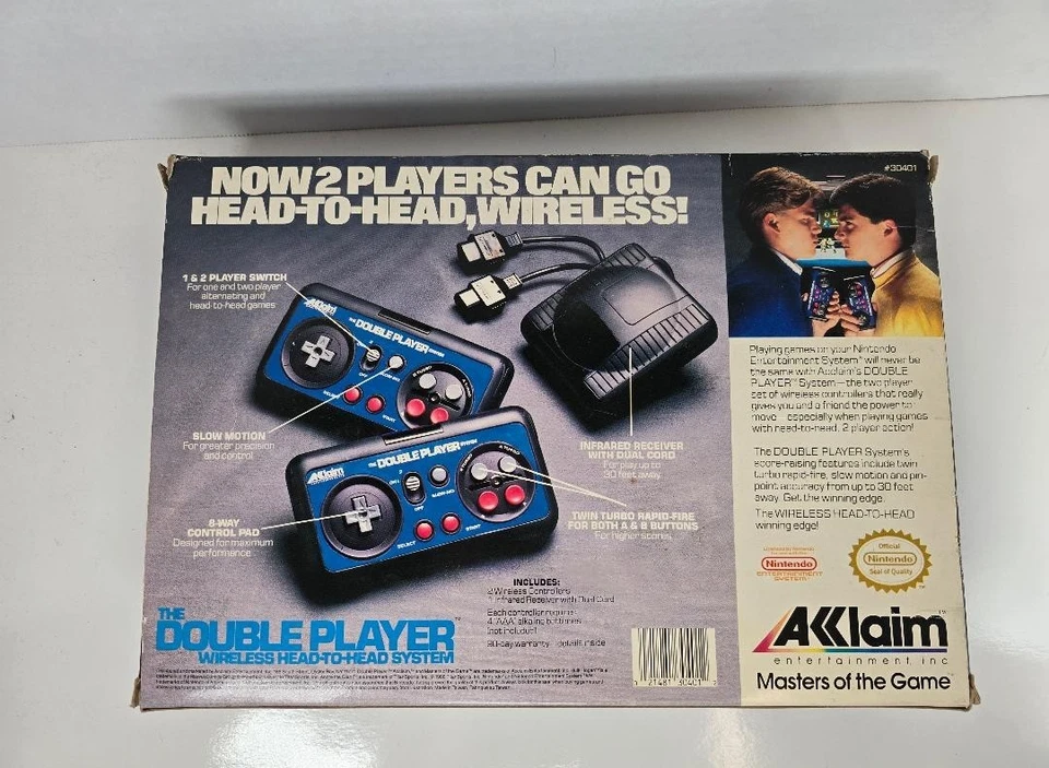 1989 Acclaim The Double Player Wireless Head-to-Head System # 30401 Nintendo NES - Image 2 of 4