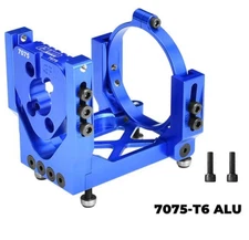 GPM Racing Blue Aluminum Oversized Motor Base - For Traxxas XRT Funco TPS038-B