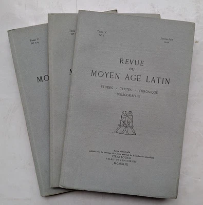 REVUE du MOYEN ÂGE LATIN - études, textes, chronique, Bibliographie tome V 1949 - Photo 1/4