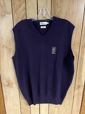 Peter Millar Crown Soft Golf Vest 85%  Wool/ 15% Silk TPC Saugrass Sz Large EUC