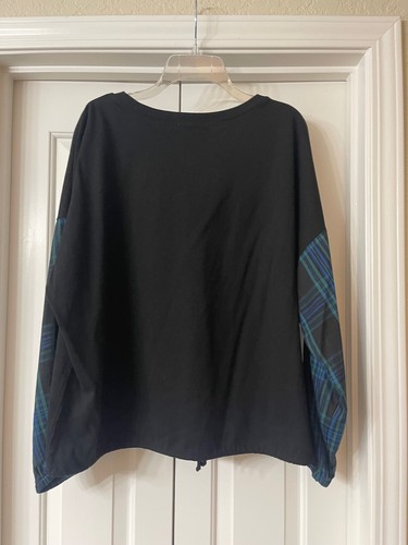 Isela Black Long Sleeve Blouse Top W/ Draw String Bottom Size XXL - Picture 3 of 3