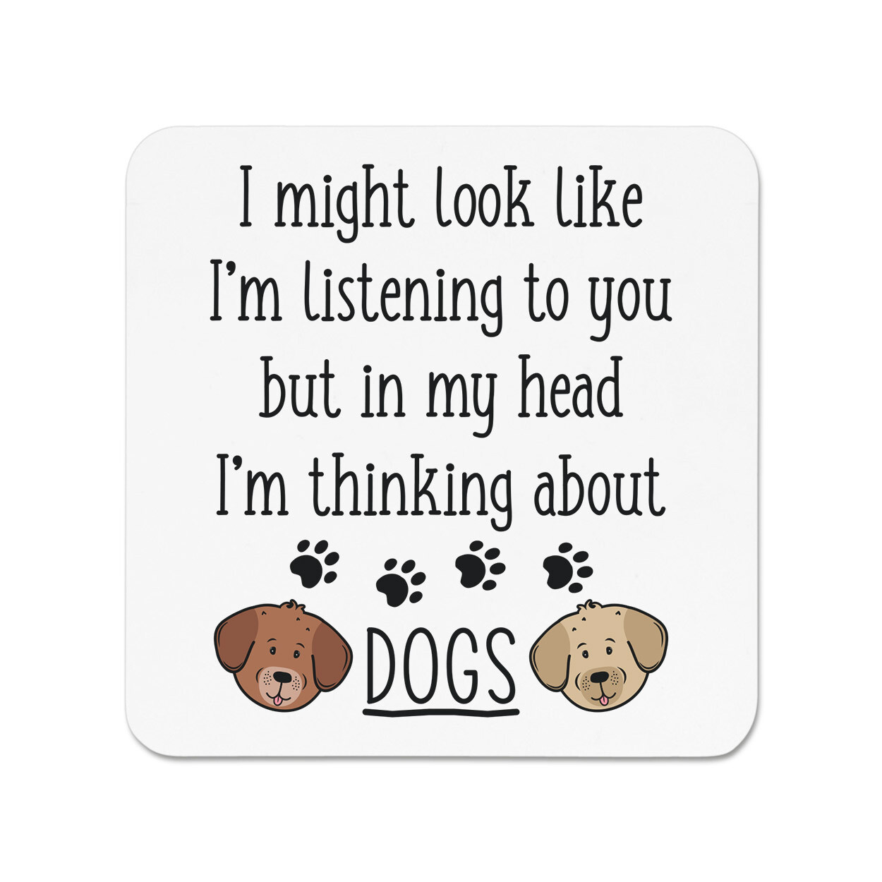 I Might Look Like I'm Listening To You Dogs Fridge Magnet Crazy Dog Lady Funny