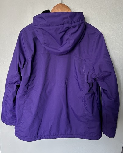 LL Bean Womens Coat Sz Size 1X Sherpa Fleece Lined Hooded Warmer Jacket Heavy - Picture 3 of 12
