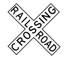 Railroad Crossing Railroad Railway Train Sticker Decal R7320