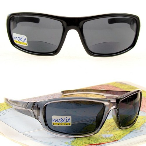 Men's BIFOCAL SUNGLASSES +1.50 to +3.00 Quality 100% UVA/B moXie NWT Sport Wrap - Picture 3 of 11