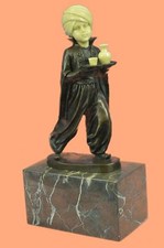 Bar Cafetería Arab Boy Dubai Memorabilia Bronce Escultura Museo Obra de Arte Oferta