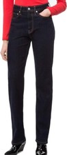 Calvin Klein Jeans Womens Denim High Rise Straight Jeans, Blue, Sz 28