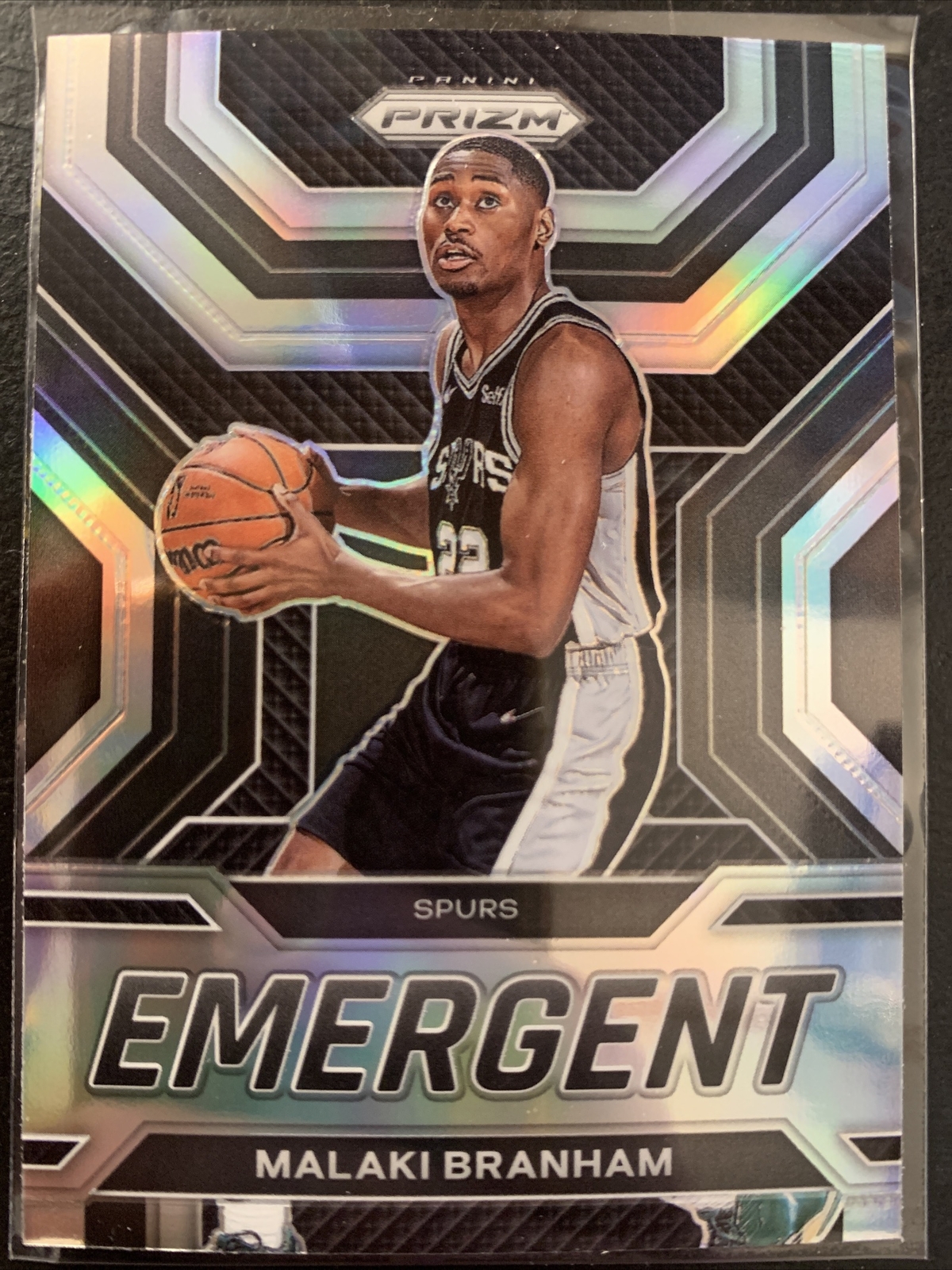 2022-23 Prizm MALAKI BRANHAM Emergent Silver RC #28 San Antonio Spurs