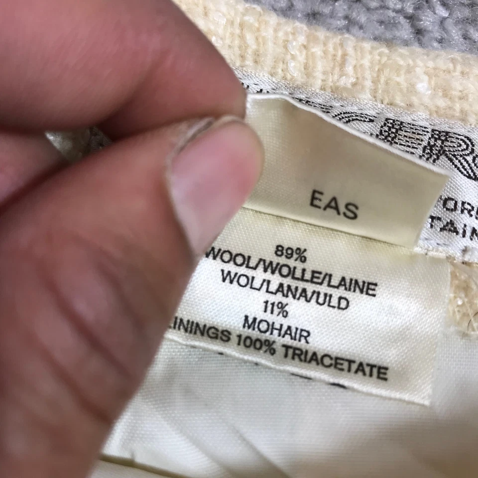 Falda JAEGER Mujer 0 Beige Midi Lana Plisada Falda Clásica Forrada Informal Foto 4 de 4