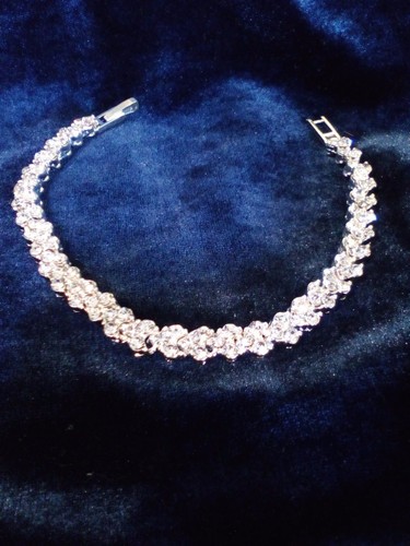 Bracciale trilogy Donna SWAROVSKI ELEMENTS ORIGINALI Argento 925 Gioielli Cuore - Foto 8 di 11