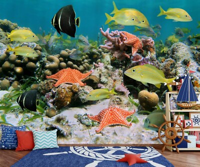 3D Seestern Fisch ZHUC2223 Tapete Wandbild Fototapete Abnehmbarer Ann
