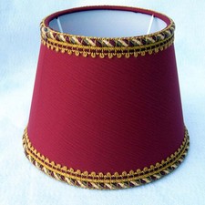 Abat-Jour en Tissu Bordeaux 16 CM Avec Corde En Dentelle pour Lustre