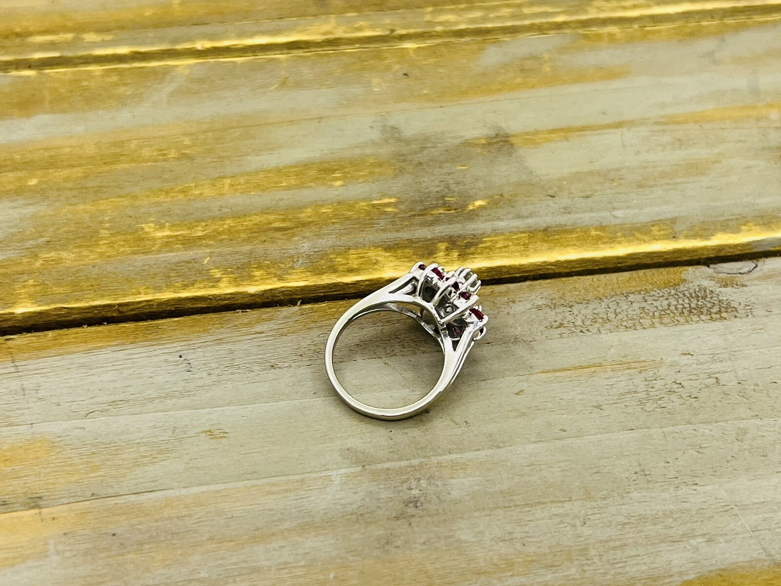 14kt Solid White Gold .50ctw Natural Ruby & .33ct… - image 10