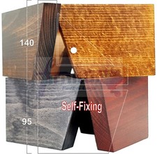 4x Replacement Wood Furniture Sofa Legs Settee Chair Bed Feet 95mm High Self Fix